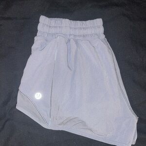 Grey Lululemon Hotty Hot shorts. Size 4.
